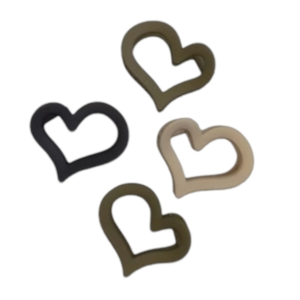 Heart Shaped 4-Pack Claw Hair Clips